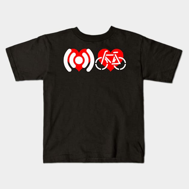 Heart Heart Sound Bike W Kids T-Shirt by danlesh